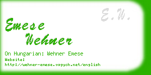 emese wehner business card